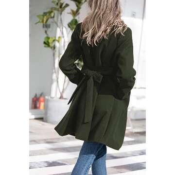 Kate Kasin Women Dress Coat Trench Coats for Fall Winter