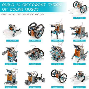 Solar Robot Kit for Kids - 14-in-1 Educational Fun