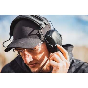 AKT1 Sport Sound Amplification Earmuff, Premium Ear Pro for Shooting, NRR 25