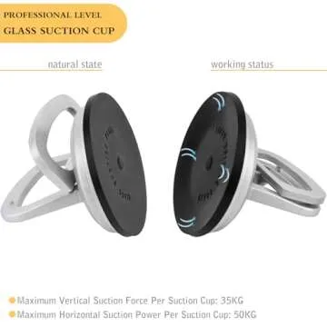 Glass Suction Cup Lifter, Tile Suction Cup Lifter, Glass Suction Cup Heavy Duty Aluminum 2Pack for Lifting Moving Glass, Tiles, Mirror, Granite, Fix Gap Laminate Floors