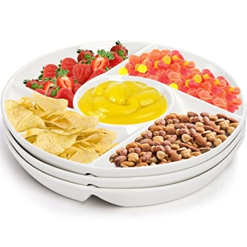 DEAYOU 5-Compartment Ceramic Serving Platters for Parties