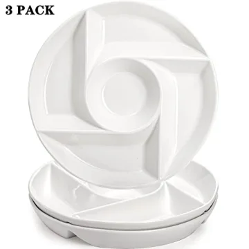 DEAYOU 5-Compartment Ceramic Serving Platters for Parties