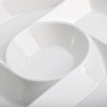 DEAYOU 5-Compartment Ceramic Serving Platters for Parties