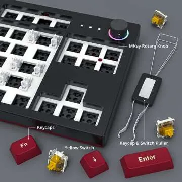 Montech MKey TKL Mechanical Gaming Keyboard: Customizable RGB LED, Premium MDA Profile PBT Keycap, Hot-Swappable Gateron G Brown Pro 2.0 Pre-lubed Switches, Osaka Castle Theme, Darkness (MK87DB)