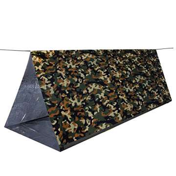 Mylatech Survival XL Emergency Tube Tent (3 Color Styles) | Bivvy Convertible for Maximum Heat Reten...