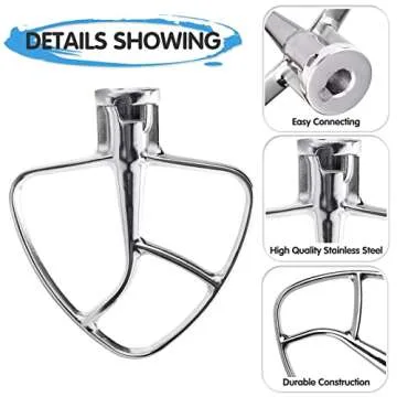 Stainless Steel Flat Beater for KitchenAid Mixers