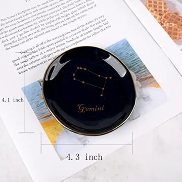 CEIERPH Koran Gemini Constellation Jewelry Dish Zodiac Gift