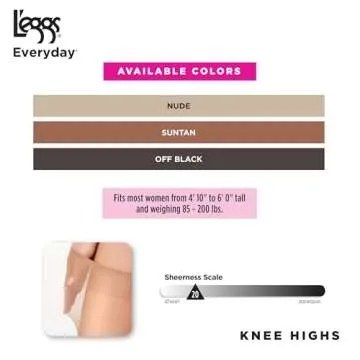 L'eggs Women's Everyday Knee High Stockings - 10 Pack