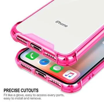 SALAWAT for iPhone Xs Max Case, Clear iPhone Xs Max Case Cute Gradient Anti Scratch Slim Phone Case Cover Reinforced TPU Bumper Shockproof Protective Case for iPhone Xs Max 6.5inch 2018 (Orange Pink)