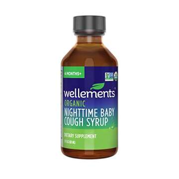 Wellements Organic Baby Cough Syrup Day & Night Value Combo Pack | Daytime & Nighttime Baby Cough Relief, Calms Dry Throats * USDA Organic | (2) 2 Fl Oz. Bottles, 4 Months+