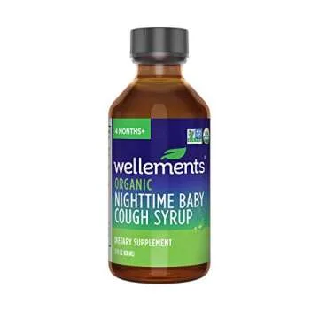 Wellements Organic Baby Cough Syrup Day & Night Value Combo Pack | Daytime & Nighttime Baby Cough Relief, Calms Dry Throats * USDA Organic | (2) 2 Fl Oz. Bottles, 4 Months+