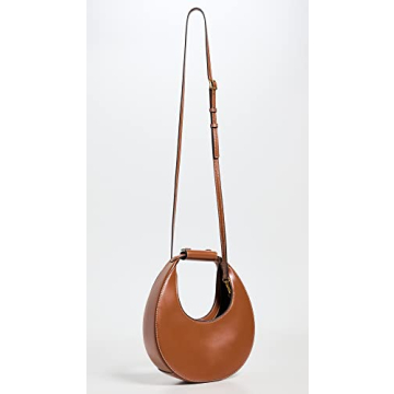 STAUD Women's Tan Mini Moon Bag - Chic Leather Purse