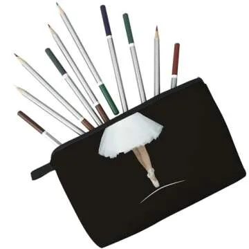 Livel lhood Ballet Cosmetic Bag Cute Makeup Bag Travel Toiletry Storage Zipper Pouch Present for Ballet Dancers Women Families Friends Sisters