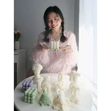 Brighter Sky Bubble Candle, Natural Premium Soy Wax, Beige, French Vanilla, Aesthetic Candles, Gift Ideas, Candle Décor, Gift for Her, Candle Gift, Gift for Friend, Decorative Candles