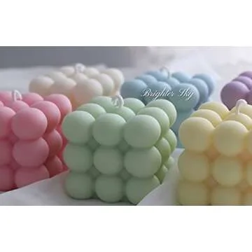 Brighter Sky Bubble Candle, Natural Premium Soy Wax, Beige, French Vanilla, Aesthetic Candles, Gift Ideas, Candle Décor, Gift for Her, Candle Gift, Gift for Friend, Decorative Candles