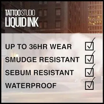 Maybelline TattooStudio Liquid Ink Longwear Liquid Eyeliner Makeup, Dark Henna Brown, 1 Count