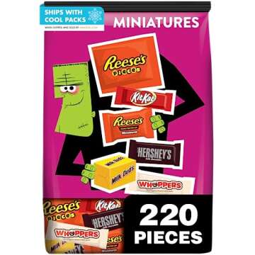 HERSHEY'S Assorted Milk Chocolate 70.31 oz Bag - 220 Delicious Treats!