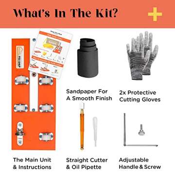 Home Pro Shop Premium Glass Bottle Cutter Kit - DIY Glass Cutter for Bottles - Beer & Wine Bottle Cutter Tool with Safety Gloves & Accessories (All in One)