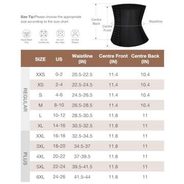 Waist Trainer for Women Latex Underbust Waist Cincher Corset, Tummy Control Corset Sport Girder Hourglass Body Shaper, Large, Black