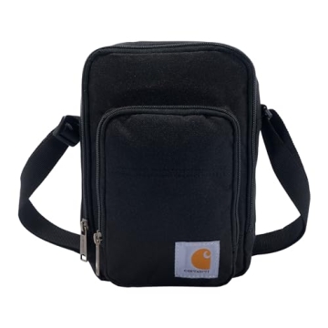Durable Carhartt Unisex Zip Crossbody Bag - Black