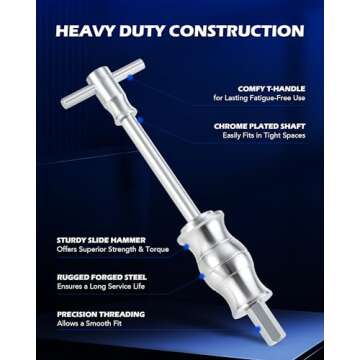 Orion Motor Tech Blind Hole Collet Bearing Race and Seal Puller Extractor Kit, Slide Hammer Pilot Insert Inner Bearing Removal Tool Set, 16 Pieces