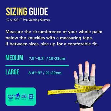 ONISSI Pro Gaming Gloves for Sweaty Hands|Gamer Grip Gloves for Video Games|Sim Racing Gloves for Me...