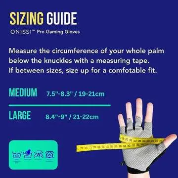 ONISSI Pro Gaming Gloves for Sweaty Hands|Gamer Grip Gloves for Video Games|Sim Racing Gloves for Me...