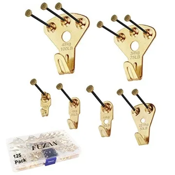 125 PCS Picture Hangers - Heavy Duty Picture Hanging Kit with Nails for Easy Decor