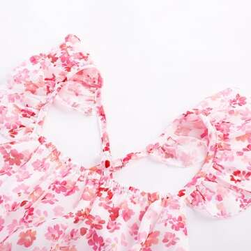 GRACE KARIN Pink Girls Summer Dress for Parties and Holidays