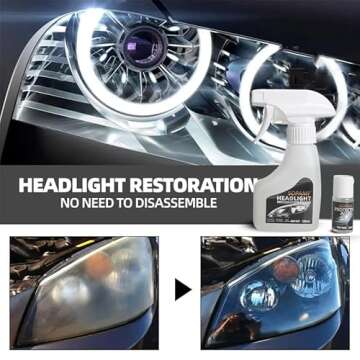 SOPAMI Automotive Headlight Restoration Kit for Clear Lights