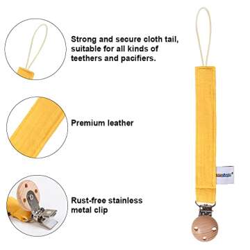 AmazingM Baby Food Grade Silicone Car Teether Toy with Pacifier clip Holder,Teething Pain Relief Toy...