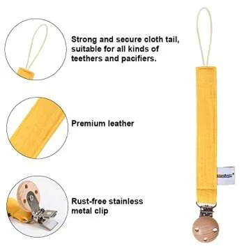 AmazingM Baby Food Grade Silicone Car Teether Toy with Pacifier clip Holder,Teething Pain Relief Toy...