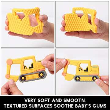 AmazingM Excavator Car Silicone Teether for Babies