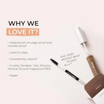 WUNDERBROW Waterproof Eyebrow Gel Vegan Cruelty-Free