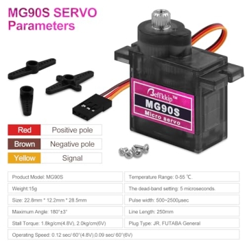 Beffkkip MG90S Micro Servo Motor for RC Use