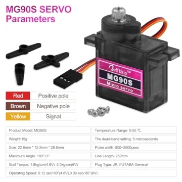 Beffkkip MG90S Micro Servo Motor for RC Use