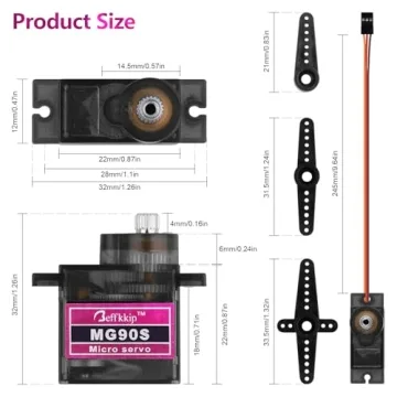Beffkkip MG90S Micro Servo Motor for RC Use