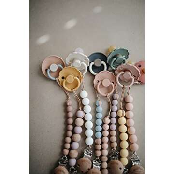 FRIGG Baby Pacifier - BPA-Free Natural Rubber, Stylish Colors