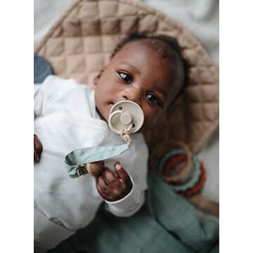 FRIGG Baby Pacifier - BPA-Free Natural Rubber, Stylish Colors