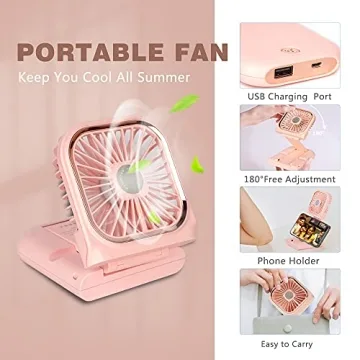 Portable Mini Fan – 5 in 1 Power Bank & More