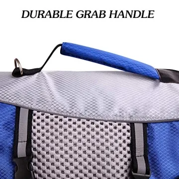 Lightweight Dog Life Jacket with Handle and Reflective Design