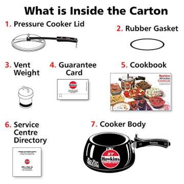 Hawkins 3 Litre Contura Black XT Pressure Cooker, Hard Anodised Inner Lid Cooker, Induction Cooker, Handi Cooker, Black (CXT30)
