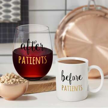 Stylish Wine Glass and Mug Gift Set for Gifting