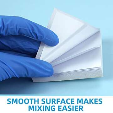 100 Sheets Disposable Dental Mixing Pads Paper 4"x3" Poly Coated 2 Side, Dental Lab Paper for Mixing Composites, Rubber Based and Silicate Materials - Easy to Use