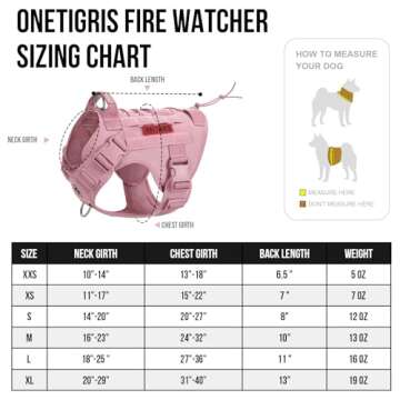 Adjustable OneTigris Tactical Dog Harness Vest for All Dogs