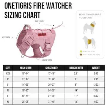 Adjustable OneTigris Tactical Dog Harness Vest for All Dogs