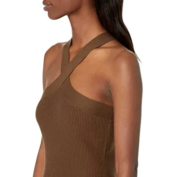 Stylish Halter Mini Sweater Dress for Women - The Drop