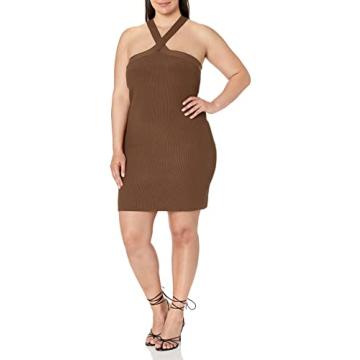 Stylish Halter Mini Sweater Dress for Women - The Drop