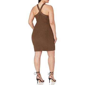 Stylish Halter Mini Sweater Dress for Women - The Drop