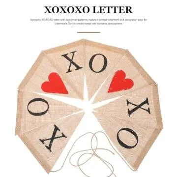 TINKSKY Bunting Banners XOXOXO Letter Pennant Flags Romantic Garland Decorations for Wedding Bridal Shower Engagement Proposal Party